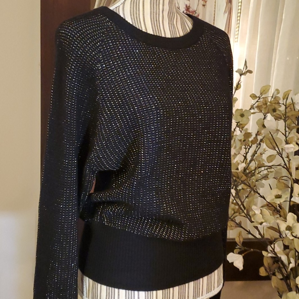 Anthro Splendid Sheridan Lurex Pullover Sweater - Picture 5 of 6